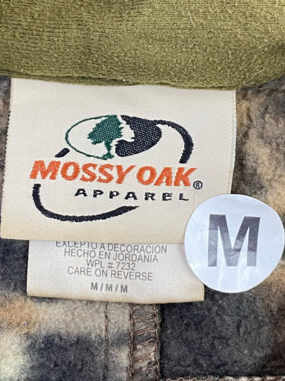 MOSSY OAK ZIP FLEECE JACKET CAMO OLIVE MENS PRE OWNED M