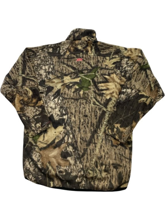 MOSSY OAK ZIP FLEECE JACKET CAMO OLIVE MENS PRE OWNED M