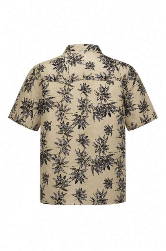 MUNSINGWEAR HAWAIIAN SHIRT RETRO BEIGE MENS PRE OWNED