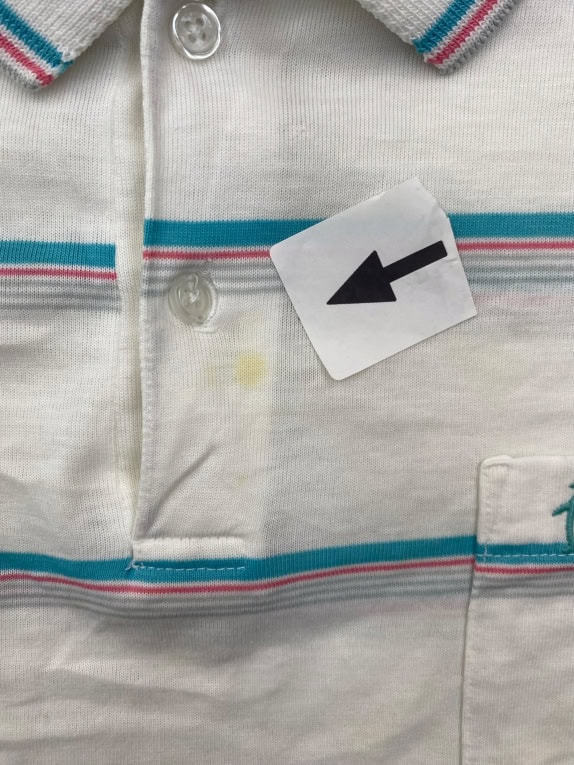Munsingwear Ριγέ Polo Shirt Λευκό με Τυρκουάζ & Ροζ Λεπτομέρειες