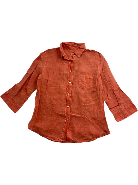 MURPHY & NYE Linen Shirt With Logo Orange Women's XL