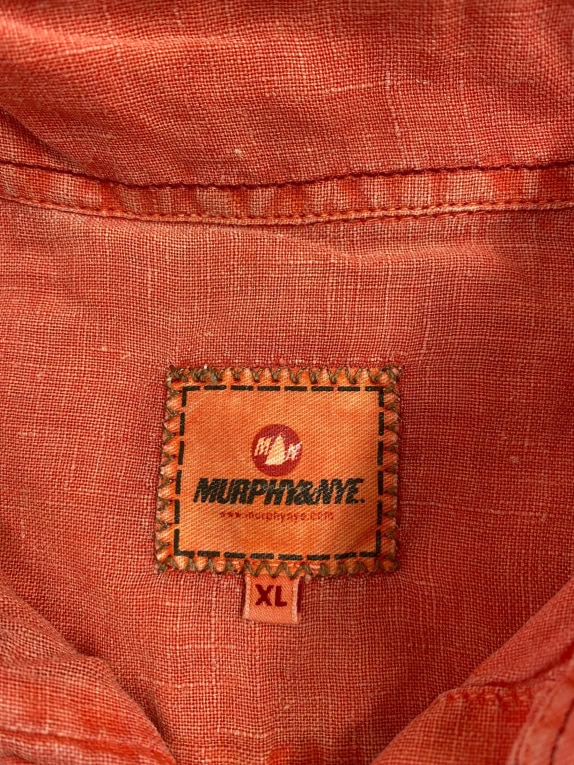 MURPHY & NYE Linen Shirt With Logo Orange Women's XL