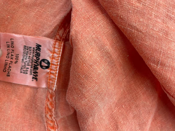 MURPHY & NYE Linen Shirt With Logo Orange Women's XL
