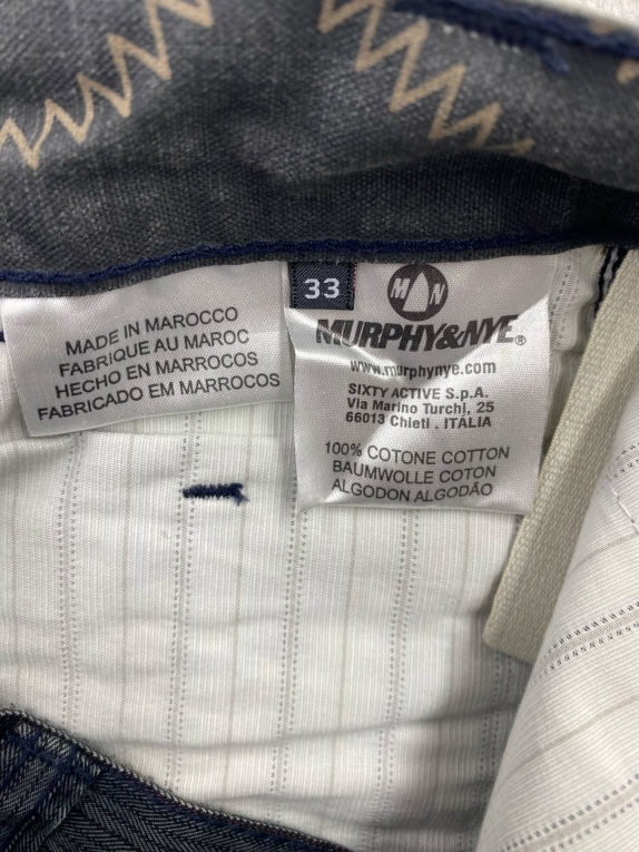 MURPHY&NYE Striped Blue Pants Men’s Cotton Size 33