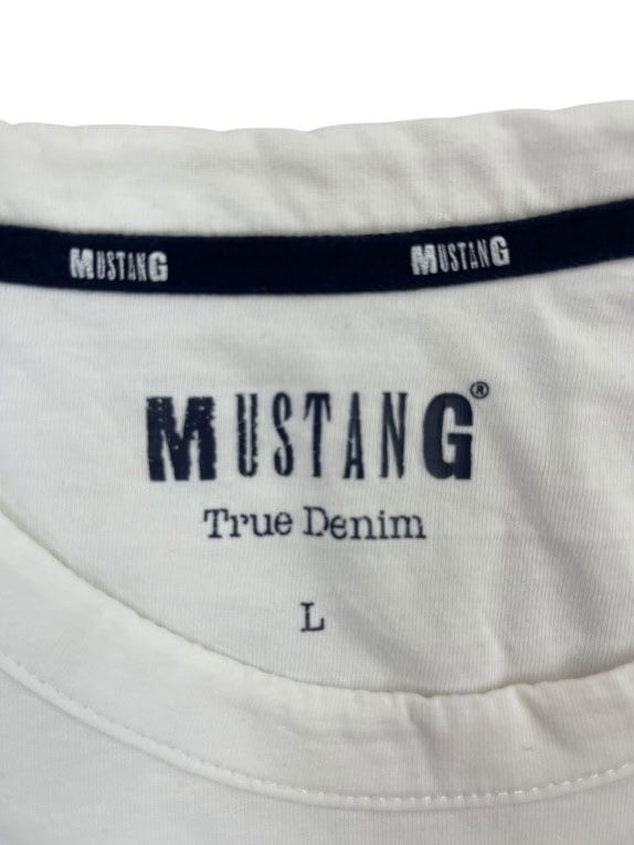 MUSTANG T-Shirt Vintage True Denim Graphic Λευκό Ανδρικό Large