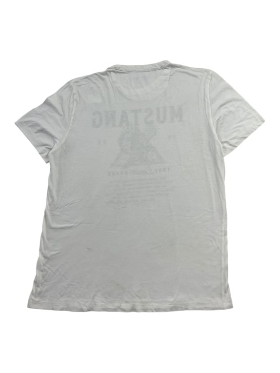 MUSTANG T-Shirt Vintage True Denim Graphic Λευκό Ανδρικό Large