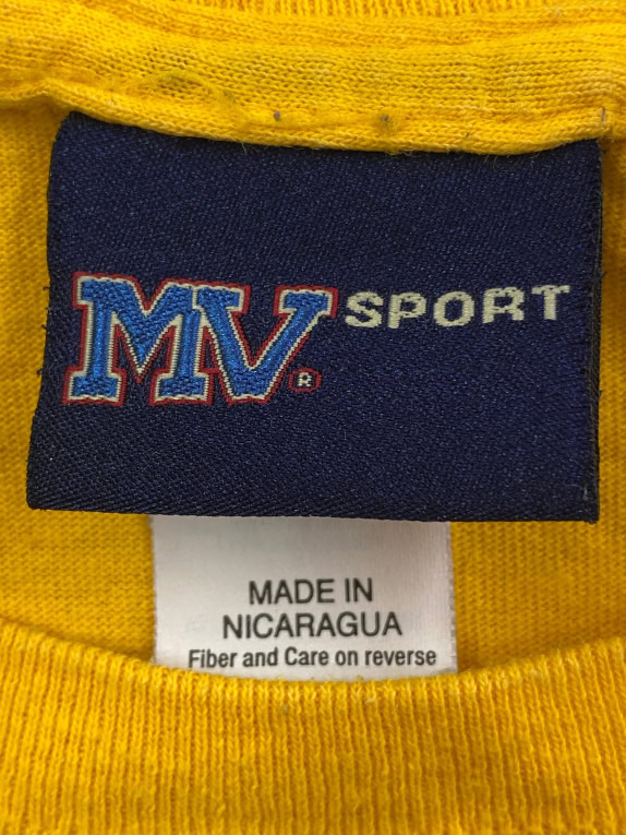 MV SPORT T-shirt con logo University Iowa Hawkeyes Giallo Unisex L