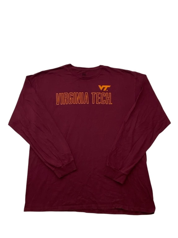 MV Sport Virginia Tech Long Sleeve T-Shirt Burgundy Unisex