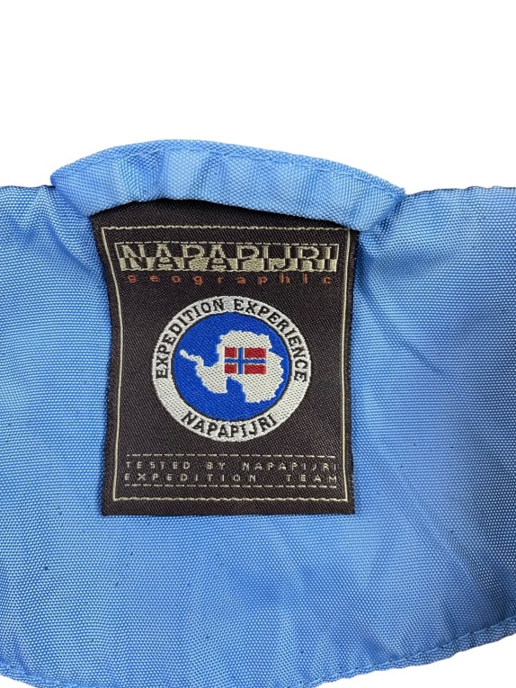 Napapijri Geographic Blue Windbreaker Jacket Size M