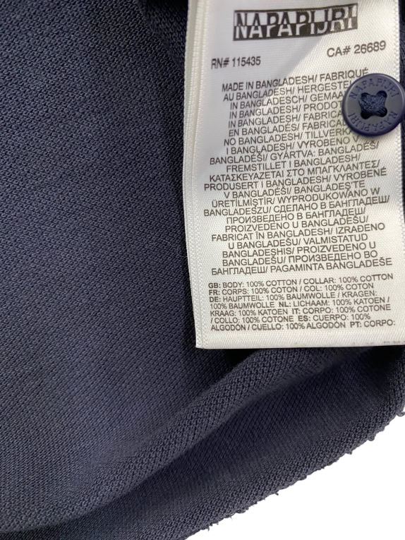 NAPAPIJRI Polo classica con logo bandiera nautica blu da uomo XXL