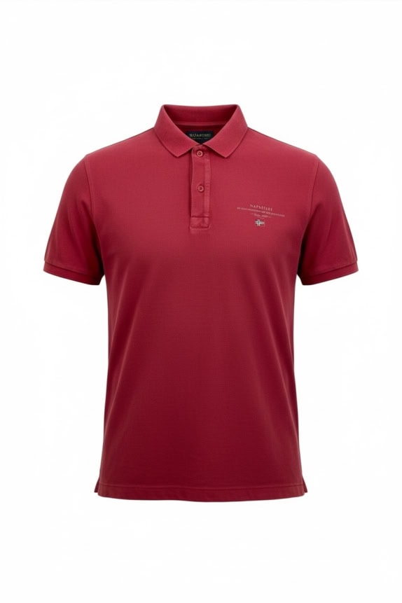 NAPAPIJRI POLO MAGLIA VINTAGE CON LOGO ROSSA DA UOMO M