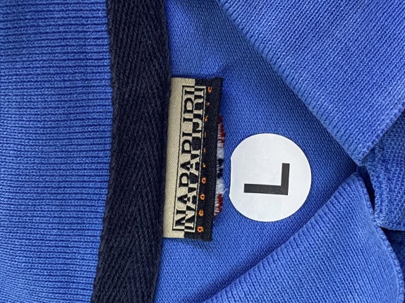 NAPAPIJRI POLO SHIRT CLASSIC ΜΠΛΕ ΑΝΤΡΙΚΟ PRE OWNED L