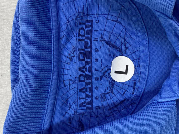 NAPAPIJRI POLO SHIRT MINIMAL BLUE MEN PRE OWNED L