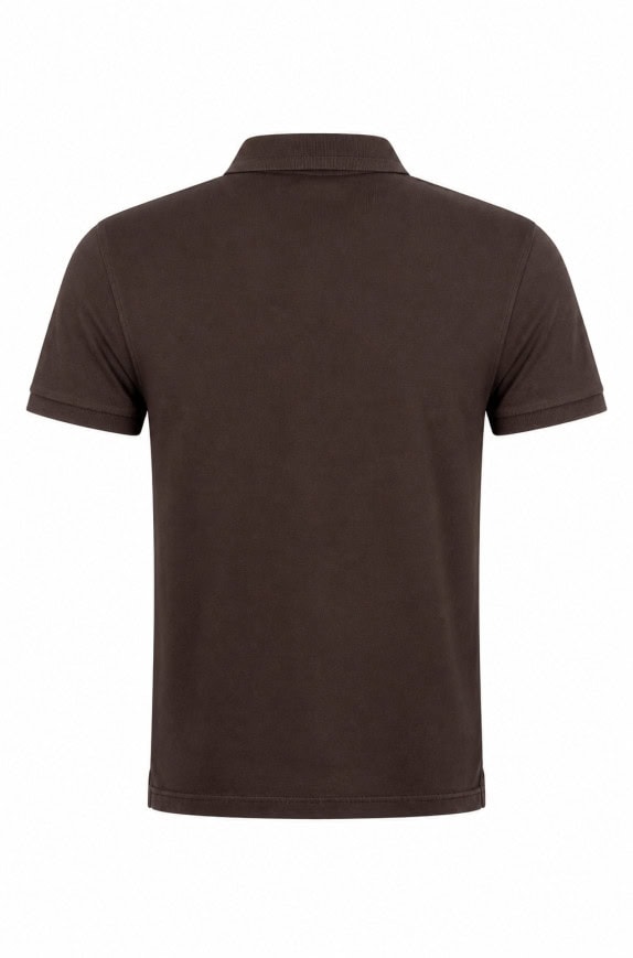 NAPAPIJRI POLO SHIRT MINIMAL BROWN MEN PRE OWNED XL