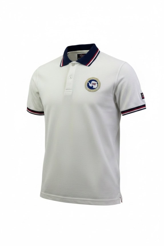 NAPAPIJRI POLO SHIRT MINIMAL WHITE MEN PRE OWNED L