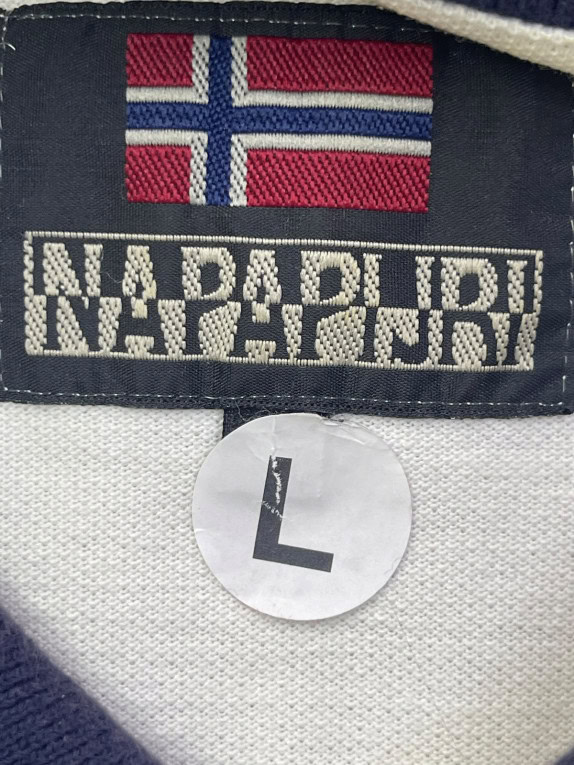 NAPAPIJRI POLO SHIRT MINIMAL WHITE ΑΝΤΡΙΚΟ PRE OWNED L