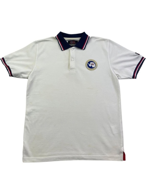 NAPAPIJRI POLO SHIRT MINIMAL WHITE ΑΝΤΡΙΚΟ PRE OWNED L