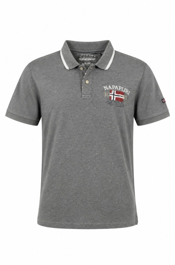 NAPAPIJRI POLO SHIRT RETRO ΓΚΡΙ ΑΝΤΡΙΚΟ PRE OWNED L