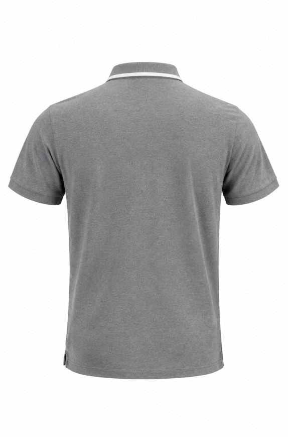NAPAPIJRI POLO SHIRT RETRO GREY MENS PRE OWNED L