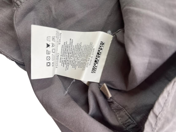 Napapijri Casual Shirt With Pocket Logo Grey Men's L