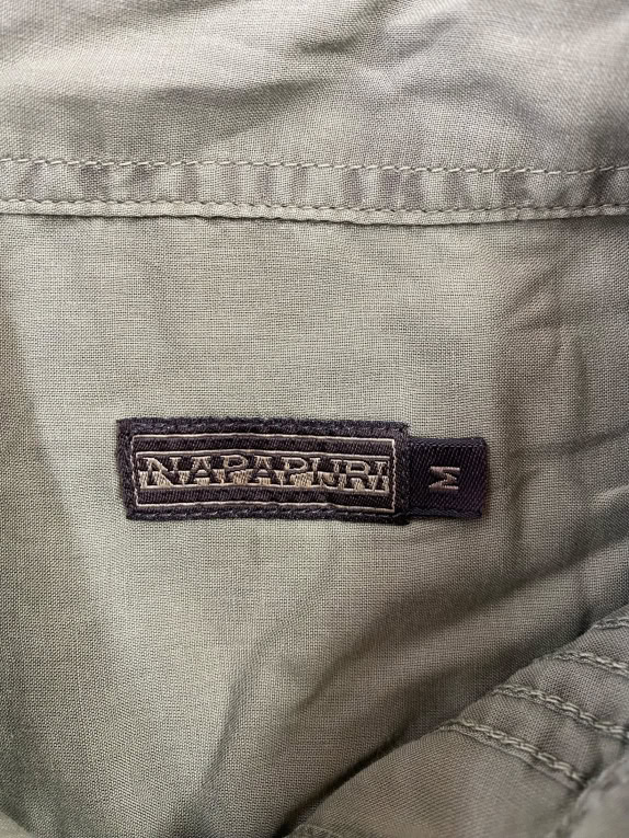 NAPAPIJRI VINTAGE SHIRT WITH LOGO KHAKI WOMEN M