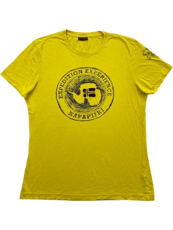 NAPAPIJRI T-SHIRT EXPEDITION EXPERIENCE LOGO GIALLO UOMO M