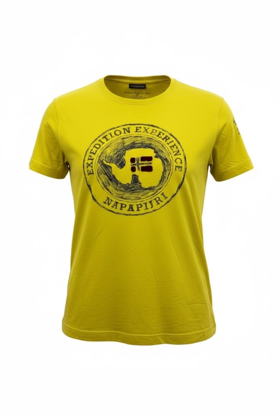 NAPAPIJRI T-SHIRT EXPEDITION EXPERIENCE ΛΟΓΟΤΥΠΟ ΚΙΤΡΙΝΟ ΑΝΔΡΙΚΟ M