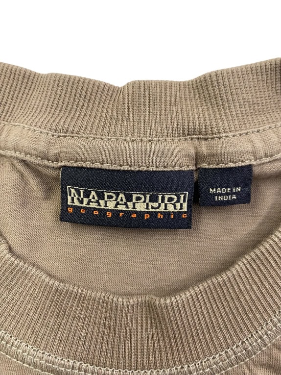 NAPAPIJRI T-SHIRT VINTAGE ΛΟΓΟΤΥΠΟ ΚΑΦΕ ΑΝΔΡΙΚΟ S/M