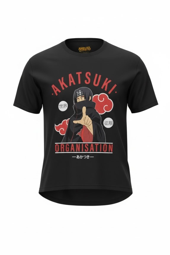 NARUTO T-SHIRT VINTAGE AKATSUKI ITACHI BLACK ΑΝΔΡΙΚΟ L