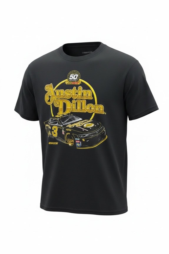 NASCAR AUSTIN DILLON GRAPHIC TEE RACING NERO UNISEX PRE OWNED L