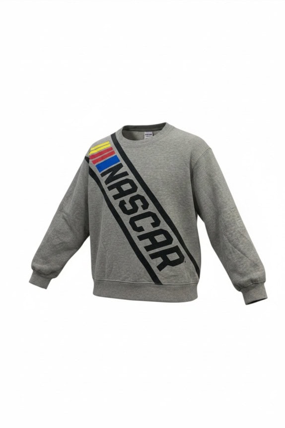 NASCAR CREWNECK SWEATSHIRT RACING GREY UNISEX PRE OWNED M