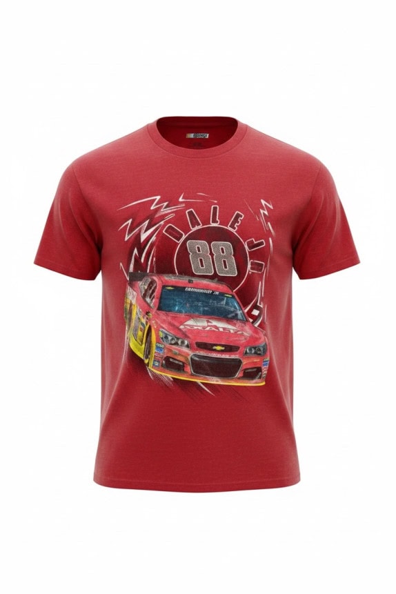 NASCAR GRAPHIC TEE RACING RED MEN PRE OWNED M
