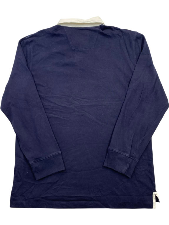 NAUTICA LONG SLEEVE POLO CLASSIC NAVY MENS PRE OWNED L