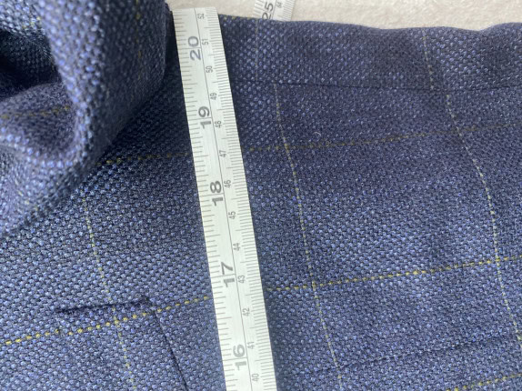 90S VINTAGE NAVY BLAZER ΚΑΡΟ ΑΝΤΡΙΚΟ PRE OWNED L