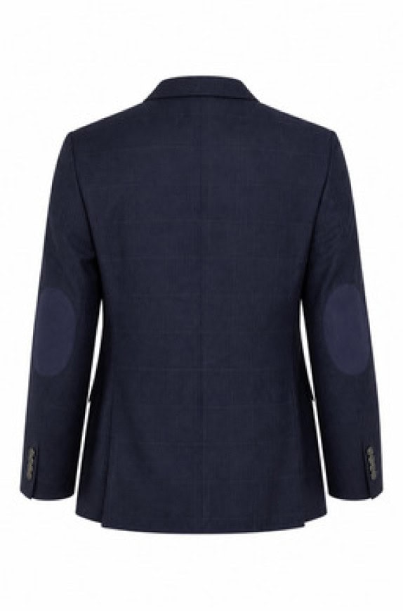 90S VINTAGE NAVY BLAZER ΚΑΡΟ ΑΝΤΡΙΚΟ PRE OWNED L