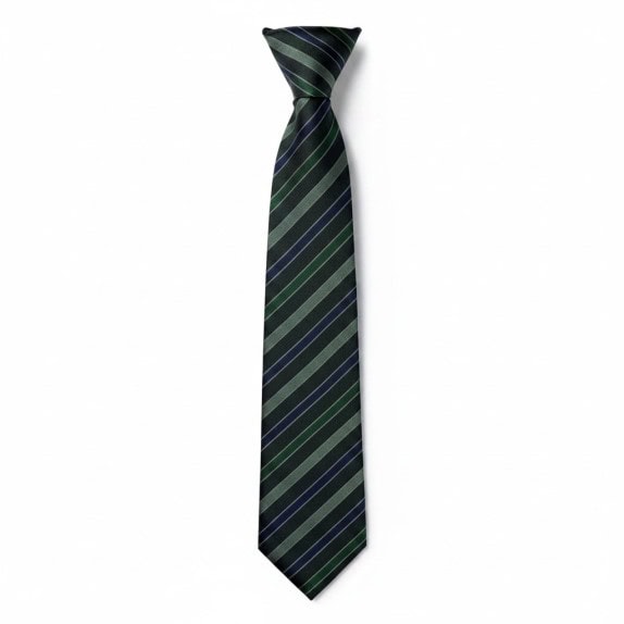 NAZARENO GABRIELLI TIE CLASSIC STRIPED DARK GREEN MENS PRE OWNED