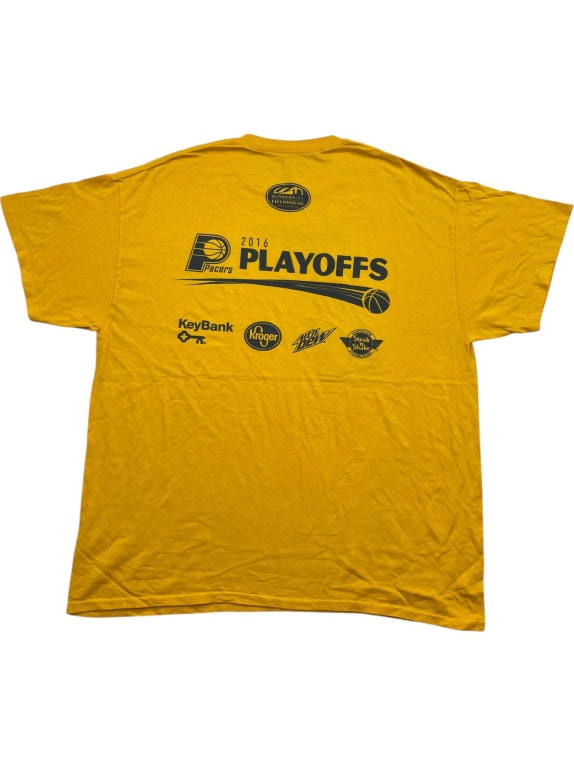 NBA Indiana Pacers T-Shirt Big Logo Yellow UNISEX XL
