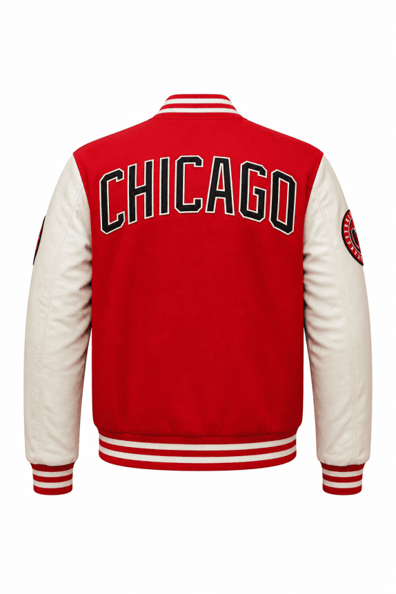 NBA JACKET VARSITY RED WHITE ΑΝΤΡΙΚΟ PRE OWNED
