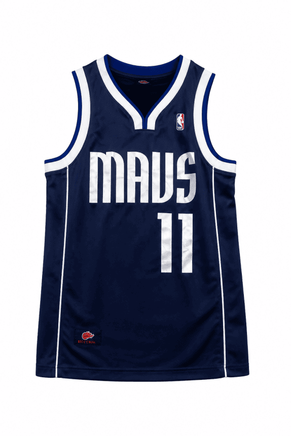 NBA MAVERICKS BASKETBALL JERSEY SPORTY BLUE MEN PRE OWNED M