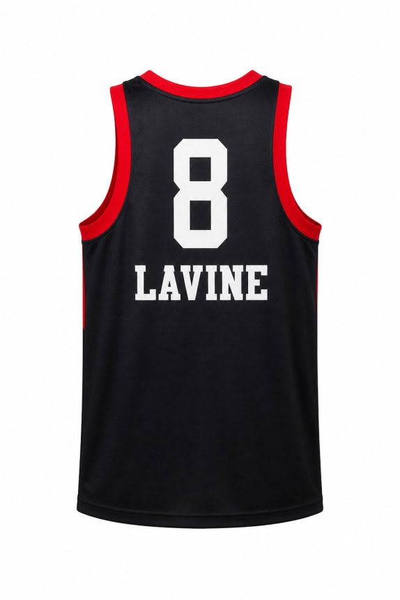 NBA SLEEVELESS TOP GRAPHIC RED BLACK MENS PRE OWNED XS