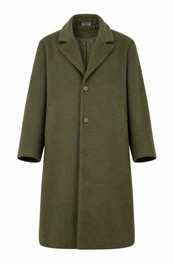 NEC LA VIOLETTA ΠΑΛΤΟ 90S MINIMAL ΟΛΙΒΕ ΑΝΤΡΙΚΟ PRE OWNED XXL
