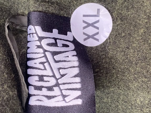 NEC LA VIOLETTA ΠΑΛΤΟ 90S MINIMAL ΟΛΙΒΕ ΑΝΤΡΙΚΟ PRE OWNED XXL