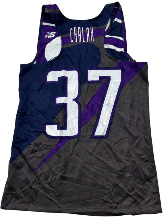 NEW BALANCE SLEEVELESS JERSEY ATHLETIC NAVY PURPLE WOMEN PRE OWNED S