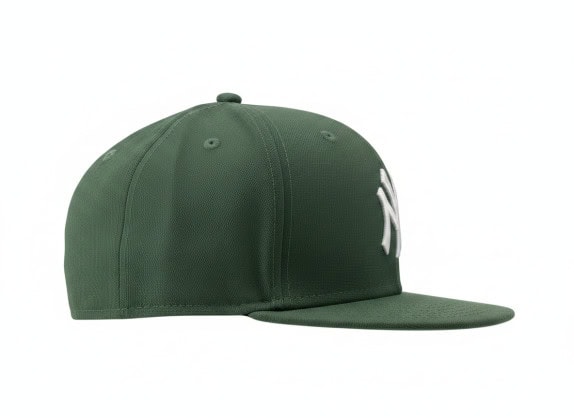 NEW ERA BASEBALL CAP MONOGRAM GREEN MEN PRE OWNED