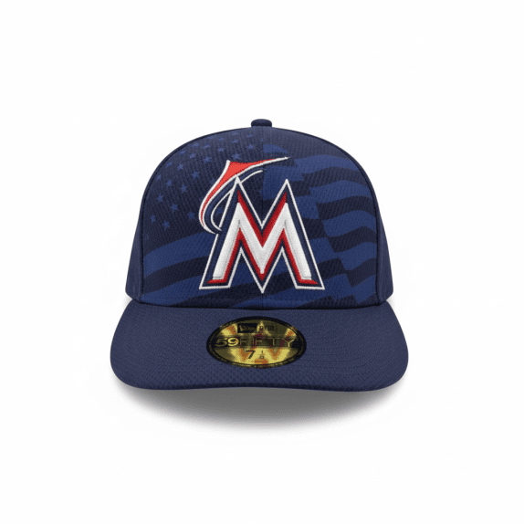 New Era Miami Marlins Καπέλο 59FIFTY Casual Logo Μπλε Ανδρικό 7 1/8