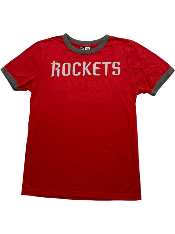 NEW ERA T-SHIRT VINTAGE HOUSTON ROCKETS RED MENS M