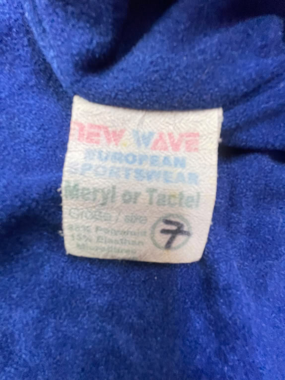 NEW WAVE Minigonna vintage con logo blu XL