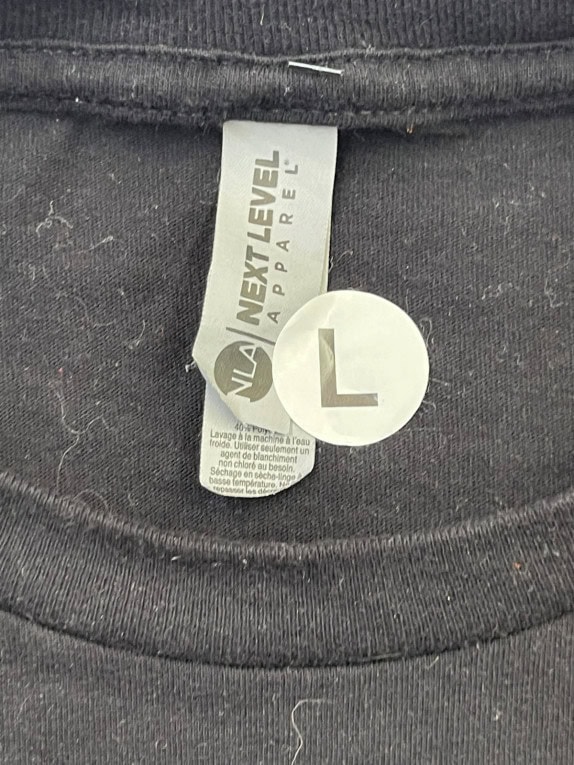 NEXT LEVEL APPAREL GRAPHIC T SHIRT BLACK MEN PRE OWNED L