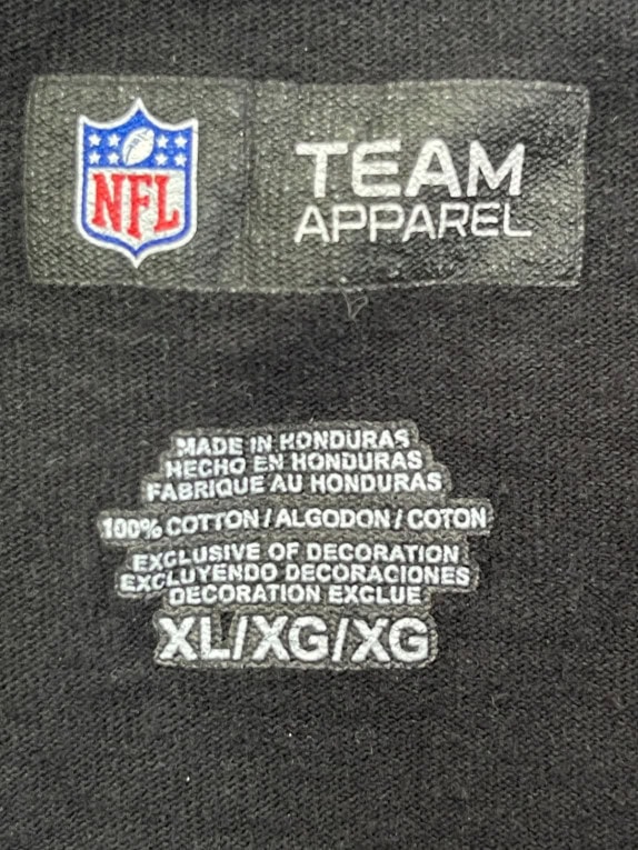 NFL APPAREL T SHIRT GRAPHIC SPORTSWEAR NERO UOMO PRE OWNED XL