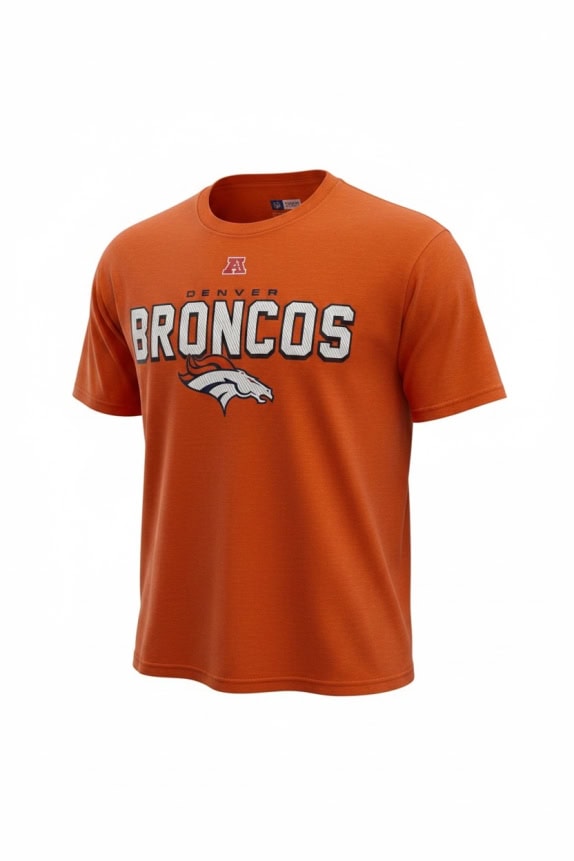 NFL Denver Broncos T-Shirt Big Logo Orange UNISEX L